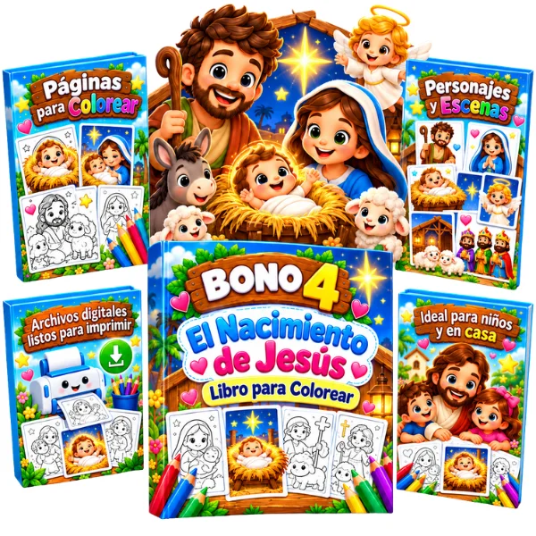 Nacimiento de Jesús – Libro para colorear